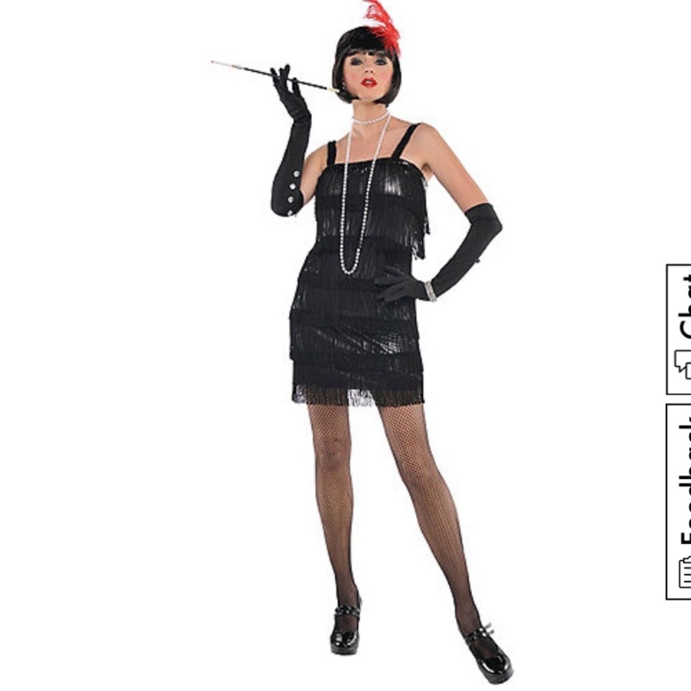 PARTY CITY FLAPPER GIRL COSTUME XL